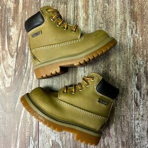 Smart Fit Toddler Boots Farm Outdoor Winter Tan Workboots Tread, Size 5